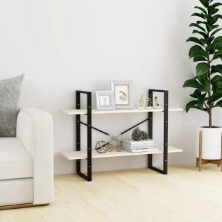 Двухъярусный книжный шкаф, 100 x 30 x 70 см, белый, сосна