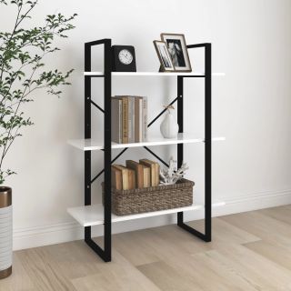 книжная полка, белая 80 x 30 x 105 см искусственное дерево
