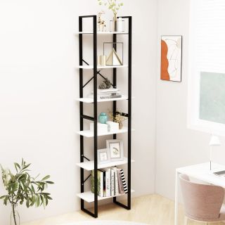 hoiuriiulid 2 tk, valge 60x30x210 cm männipuit