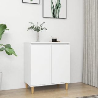 Буфет на деревянных ножках, белый, 60x35x70 см, искусственное дерево