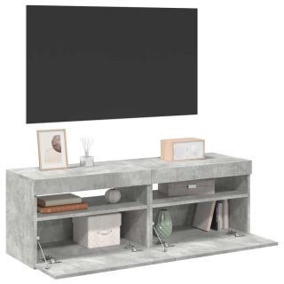 telerialused LED-tuledega, 2 tk, betoonhall, 60 x 35 x 40 cm