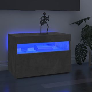 Тумба под телевизор со светодиодной подсветкой, бетонно-серый, 60 x 35 x 40 см