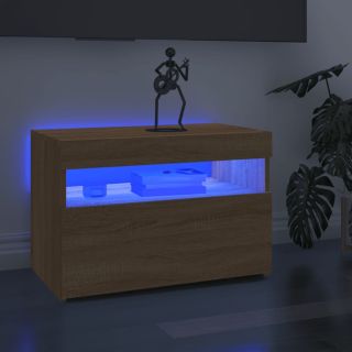 telerialus LED-tuledega, sonoma tamm, 60 x 35 x 40 cm