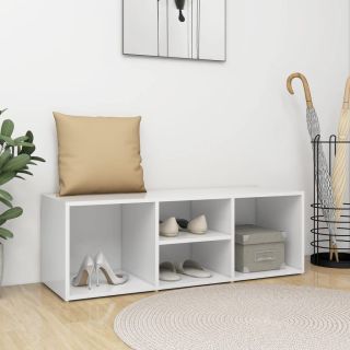 jalatsipink, valge 105x35x35 cm tehispuit