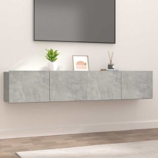 seina telerikapid, 2 tk, betoonhall, 80 x 30 x 30 cm, tehispuit