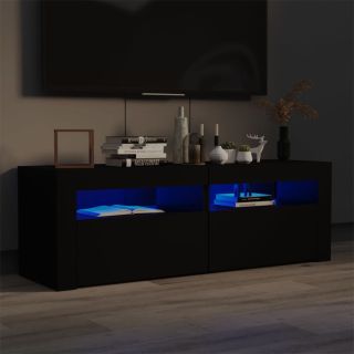 telerialus LED-tuledega, must, 120 x 35 x 40 cm