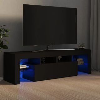 telerialus LED-tuledega, must, 140x36,5x40 cm