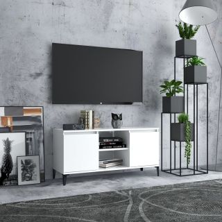metalljalgadega telerikapp, valge, 103,5x35x50 cm