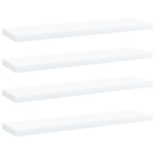 riiuliplaadid 4 tk, valge, 40x10x1,5 cm, tehispuit