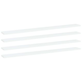 riiuliplaadid 4 tk, valge, 100x10x1,5 cm, puitlaastplaat