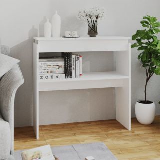 Консольный столик, белый, 80 x 30 x 80 см, искусственное дерево