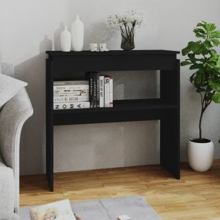 Консольный столик, черный, 80 x 30 x 80 см, искусственное дерево