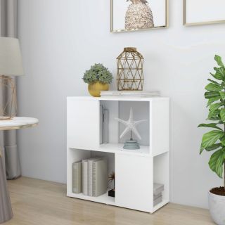книжная полка, белая, 60 x 24 x 63 см, искусственное дерево