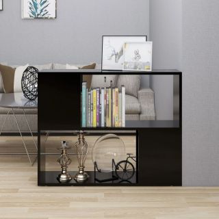 Тумба под телевизор, черная, 80 x 24 x 63 см, искусственное дерево