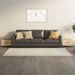 Kohvilauad metalljalgadega, 2 tk, Sonoma tamm, 50x50x40 cm