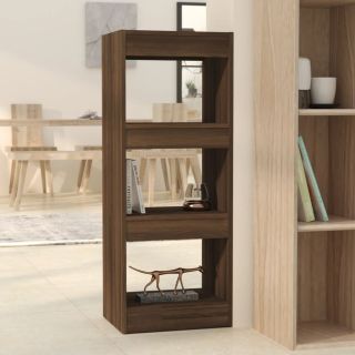 Книжный шкаф/разделитель комнаты, коричневый дуб, 40x30x103 см, искусственное дерево