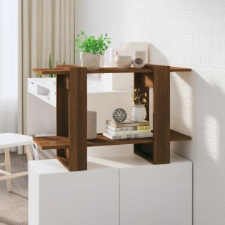 книжная полка/разделитель комнаты, коричневый дуб, 80x30x51 см