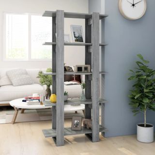 raamatukapp, hall Sonoma tamm, 80x30x160 cm, tehispuit