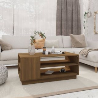 журнальный столик, коричневый дуб, 102x55x43 см, искусственное дерево