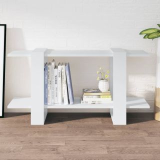 raamatukapp, valge, 100x30x51 cm, tehispuit