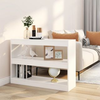 Книжный шкаф/разделитель комнаты, белый, 100x30x72 см