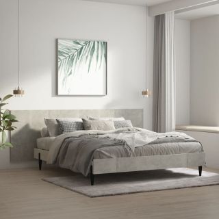 seinale kinnitatav voodipeats, betoonhall, 240x1,5x80 cm