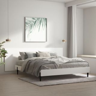 Изголовье кровати настенное, белое, 240x1,5x80 см, искусственное дерево