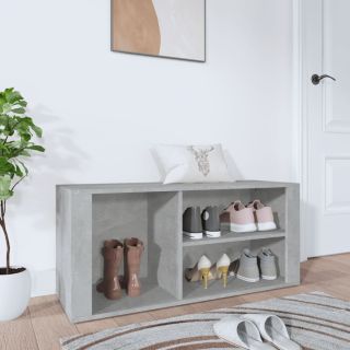 Тумба для обуви, бетонно-серая, 100 x 35 x 45 см, искусственное дерево