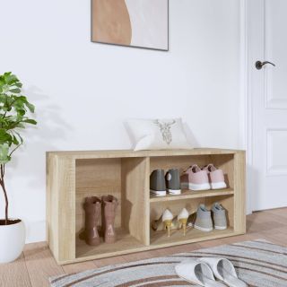 Тумба для обуви, дуб Сонома, 100 x 35 x 45 см, искусственное дерево