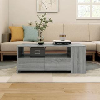 журнальный столик, серый дуб Сонома, 102 x 55 x 42 см, искусственное дерево