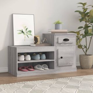 Тумба для обуви, серый дуб Сонома, 100x42x60 см, искусственное дерево
