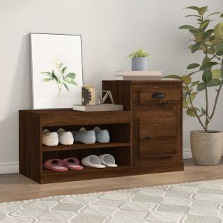 Тумба для обуви, коричневый дуб, 100x42x60 см, искусственное дерево