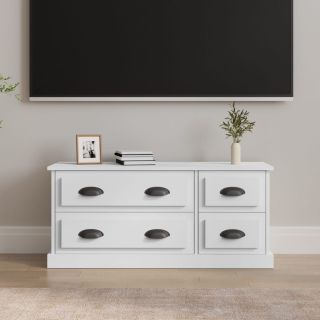 Тумба под ТВ, белая, 100 x 35,5 x 45 см, искусственное дерево