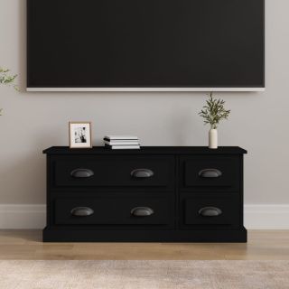 Тумба под телевизор, черная, 100 x 35,5 x 45 см, искусственное дерево