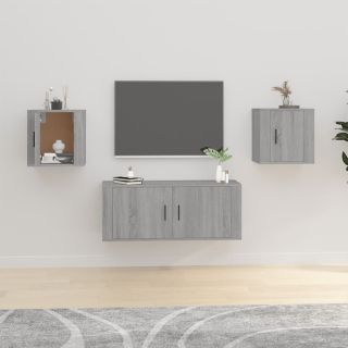 seina telerikapid, 2 tk, hall Sonoma, 40x34,5x40 cm