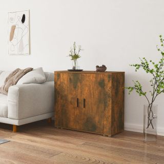 puhvetkapp, suitsutatud tamm, 80 x 33 x 70 cm, tehispuit