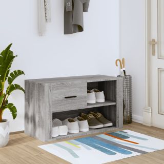 Тумба для обуви, серый дуб Сонома, 80x35x45 см, искусственное дерево