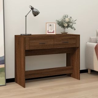 консольный столик, коричневый дуб, 100 x 39 x 75 см, искусственное дерево