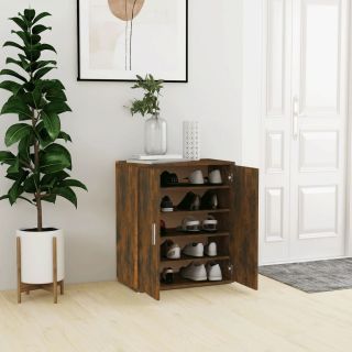 Тумба для обуви, копченый дуб, 60x35x70 см, искусственное дерево