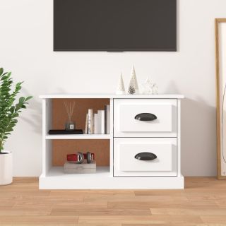 Тумба под ТВ, белая, 73 x 35,5 x 47,5 см, искусственное дерево