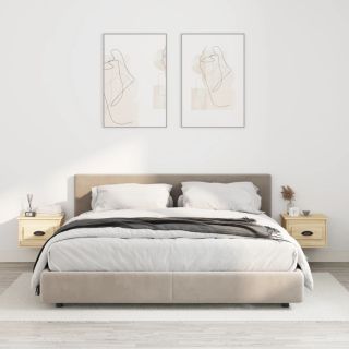 Прикроватные тумбочки подвесные, 2 шт, дуб Сонома, 41,5x36x28 см
