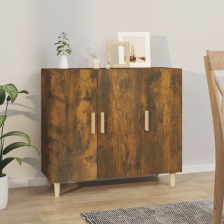 puhvetkapp, suitsutatud tamm, 90 x 34 x 80 cm, tehispuit
