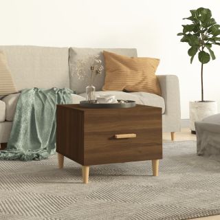 журнальный столик, коричневый дуб, 50x50x40 см, искусственное дерево