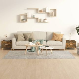 kohvilaud, 2 tk, suitsutatud tamm, 50 x 50 x 40 cm, tehispuit