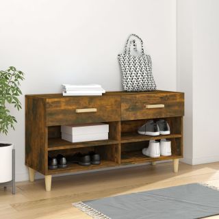 Тумба для обуви, копченый дуб, 102 x 35 x 55 см, искусственное дерево