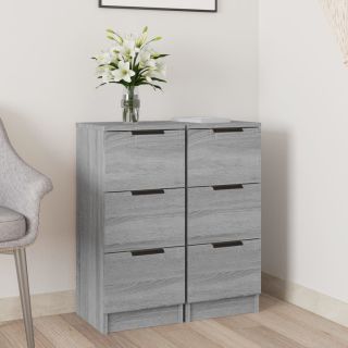puhvetkapid 2 tk, hall Sonoma tamm, 30 x 30 x 70 cm, tehispuit