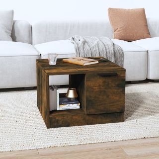 журнальный столик, копченый дуб, 50 x 50 x 36 см, искусственное дерево