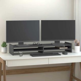 подставка под монитор, серая, 100x27x15 см, сосна