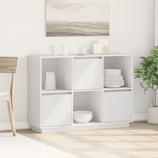 puhvetkapp, valge, 110,5 x 35 x 80 cm, toekas männipuit