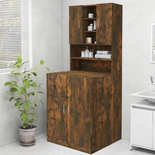 Тумба под стиральную машину, дымчатый дуб, 70,5 x 25,5 x 90 см